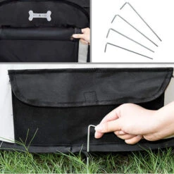 Mucola 125 CM Cucciolo Di Casa Cucciolo Di Cucciolo Di Cane Pieghevole Cucciolo Correre Animale Recinto Recinto Cani Cani Conigli Nero -Cibi per cani in Italia 19153012 5