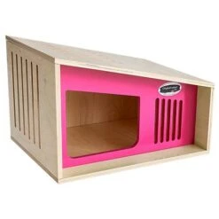 Cuccia In Legno Per Interno Cani Gatti Design MADE IN ITALY Mod. Ocean Fucsia