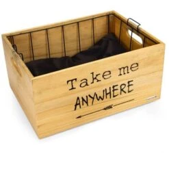 Trasportino Da Bicicletta Per Cani In Legno Beeztees -Cibi per cani in Italia 19287333 3