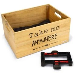 Trasportino Da Bicicletta Per Cani In Legno Beeztees -Cibi per cani in Italia 19287333 4