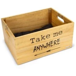 Trasportino Da Bicicletta Per Cani In Legno Beeztees -Cibi per cani in Italia 19287333 5