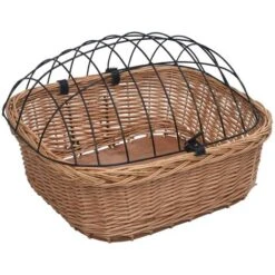 Cestino Anteriore Bici E Coperchio 50x45x35 Cm Salice Naturale VidaXL -Cibi per cani in Italia 19353086 4