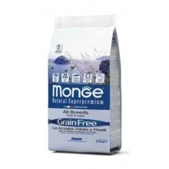 Cane - Grain Free All Breeds Acciughe, Patate & Piselli Monge - Size 12 Kg