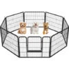 Yaheetech Recinto Per Cani Cuccioli Conigli Gatti Animali Da Interno E Esterno Giardino Rete Recinzione Ferro 8 Pz 60 X 80 Cm -Cibi per cani in Italia 23252400 1