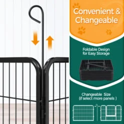 Yaheetech Recinto Per Cani Conigli Animali Cuccioli Da Interno Esterno Giardino In Ferro Recinzione Rete Metallica 16 Pz 80 X 60 Cm -Cibi per cani in Italia 23252402 5