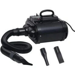 Asciugatrice Per Animali Motore Doppio Nero VidaXL