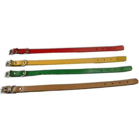 Collare In Cuoio Per Cani Cane Collarino Colori Assortiti Varie Misure Utilia Misura: 37 X 1,6 Cm 4 Collare In Cuoio Per Cani Cane Collarino Colori Assortiti Varie Misure Utilia Misura: 37 X 1,6 Cm - immagine 2