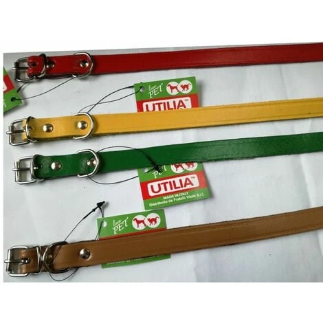 Collare In Cuoio Per Cani Cane Collarino Colori Assortiti Varie Misure Utilia Misura: 37 X 1,6 Cm 5 Collare In Cuoio Per Cani Cane Collarino Colori Assortiti Varie Misure Utilia Misura: 37 X 1,6 Cm - immagine 3