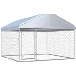 Hommoo Canile Da Esterno Con Tetto 200x200x135 Cm VD05736