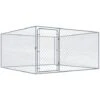 Hommoo Recinto Per Cani Da Esterno In Acciaio Zincato 2x2x1 M VD30567 -Cibi per cani in Italia 26646183 1