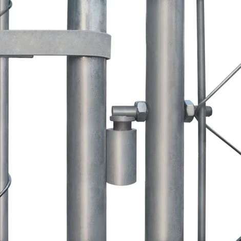 Hommoo Recinto Per Cani Da Esterno In Acciaio Zincato 2x2x1 M VD30567 6 Hommoo Recinto Per Cani Da Esterno In Acciaio Zincato 2x2x1 M VD30567 - immagine 4