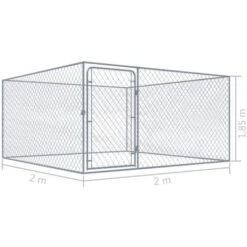 Hommoo Recinto Per Cani Da Esterno In Acciaio Zincato 2x2x1 M VD30567 11 Hommoo Recinto Per Cani Da Esterno In Acciaio Zincato 2x2x1 M VD30567 -Cibi per cani in Italia 26646183 5
