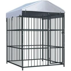 Hommoo Canile Da Esterno Con Tetto 150x150x210 Cm VD35213