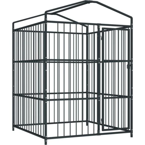 Hommoo Canile Da Esterno Con Tetto 150x150x210 Cm VD35213 5 Hommoo Canile Da Esterno Con Tetto 150x150x210 Cm VD35213 - immagine 3