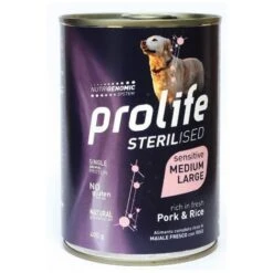 Prolife Sterilised Sensitive Adult Medium/Large Maiale E Riso
