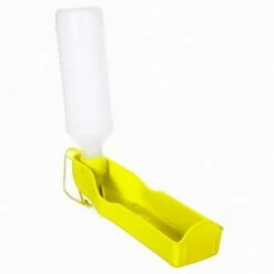 Borraccia Con Scodella Portatile Per Cani E Gatti Bottiglia 300 Ml Beccuccio Salvagoccia Colore: Giallo -Cibi per cani in Italia 2703503 2