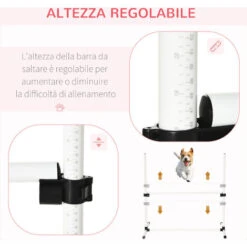 PawHut Set 4 Ostacoli Agility Dog Per Addestramento Cani Con Sacca Di Trasporto -Cibi per cani in Italia 28384677 4