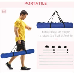 PawHut Set 4 Ostacoli Agility Dog Per Addestramento Cani Con Sacca Di Trasporto -Cibi per cani in Italia 28384677 5