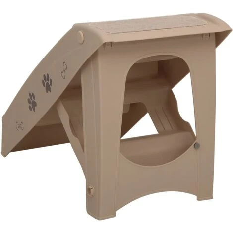 Scala Pieghevole Per Cani Marrone 62x40x49,5 Cm VidaXL 7 Scala Pieghevole Per Cani Marrone 62x40x49,5 Cm VidaXL - immagine 5