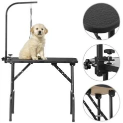 Yaheetech Tavolo Da Toelettatura Cani Tosatura Per Cani Gatti Animali Pieghevole Con Laccio Portata 100 Kg Nero -Cibi per cani in Italia 28710542 4