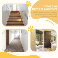 PawHut Cancellino Per Cani Chiusura Automatica Larghezza Regolabile Fino 81.9cm -Cibi per cani in Italia 28833888 5