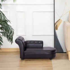 PawHut Divanetti Per Cani Chaise Longue Ottomana Per Animali, Nero, 82.5x45x41.5cm 8 PawHut Divanetti Per Cani Chaise Longue Ottomana Per Animali, Nero, 82.5x45x41.5cm -Cibi per cani in Italia 28944619 2