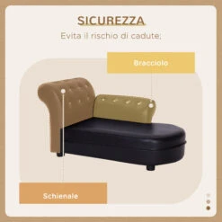 PawHut Divanetti Per Cani Chaise Longue Ottomana Per Animali, Nero, 82.5x45x41.5cm 11 PawHut Divanetti Per Cani Chaise Longue Ottomana Per Animali, Nero, 82.5x45x41.5cm -Cibi per cani in Italia 28944619 5