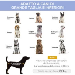 PawHut Lettini Per Cani Fino A 50kg Impermeabile E Traspirante 92x76x18 Cm -Cibi per cani in Italia 28946456 4