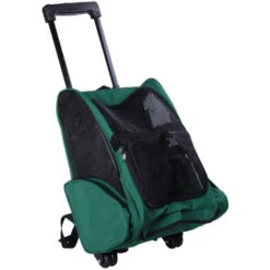 PawHut Trolley Zaino Trasportino Per Animali Domestici Verde