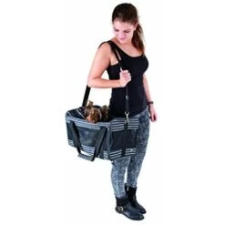 Kerbl - Borsa Da Viaggio Cuba, 40 X 26 X 28 Cm, Colore: Nero/Bianco -Cibi per cani in Italia 29070221 3