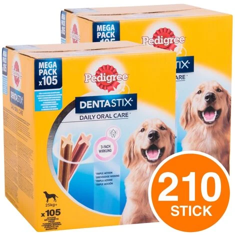 210 Pedigree Dentastix Large Per L'igiene Orale Del Cane - 2 Confezioni Da 105 Stick 3 210 Pedigree Dentastix Large Per L'igiene Orale Del Cane - 2 Confezioni Da 105 Stick
