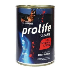 Prolife Smart Per Cani Adult M/L Da 400 Gr Manzo Con Riso