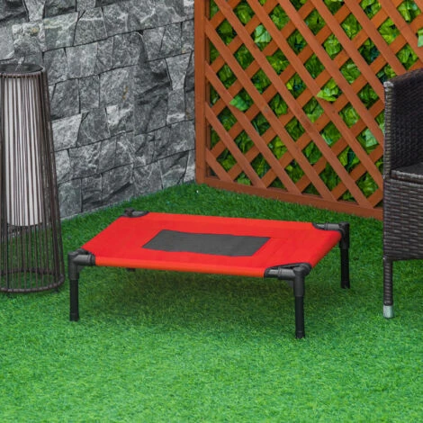 PawHut Cuccia Estiva Brandina Per Cani Fino A 11kg Da Esterno E Da Interno Rossa 4 PawHut Cuccia Estiva Brandina Per Cani Fino A 11kg Da Esterno E Da Interno Rossa - immagine 2