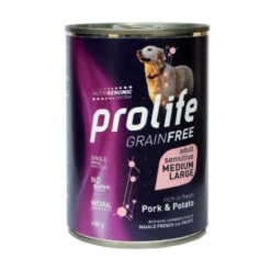 Prolife Sensitive Grain Free Per Cani Adult M/L Da 400 Gr Maiale Con Patate