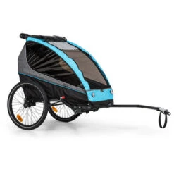 Klarfit Kiddy King, Rimorchio Porta Bimbi Per Bici, Passeggino Da Jogging A 2 Posti, 40 Kg