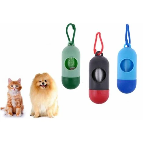 Dispenser Porta Sacchetti Igienici Per Cane Gatto Animali Domestici 15 Sacchetti 3 Dispenser Porta Sacchetti Igienici Per Cane Gatto Animali Domestici 15 Sacchetti