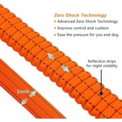Guinzaglio Forte Per Cani Con Manico Imbottito Corda Antiscivolo Guinzaglio Elastico Da Addestramento Per Cani Di Taglia Media E Grande Guinzaglio A Trazione Forte (110CM-150CM, Arancione) -Cibi per cani in Italia 30854526 3