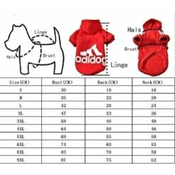 Sweat à Capuche Sport Per Cane / Gatto Dalla Taglia S Alla 9XL 7 Colori Rosso S. 8 Sweat à Capuche Sport Per Cane / Gatto Dalla Taglia S Alla 9XL 7 Colori Rosso S. -Cibi per cani in Italia 30854589 2