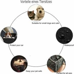 Seggiolino Auto Per Cani E Cani - Seggiolino Per Cani Rialzato - Impermeabile - Pieghevole - Traspirante - Per Viaggi, Cani Di Piccola Taglia O Gatti -Cibi per cani in Italia 30854748 4