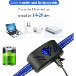 Collare Per Cani Automatico LITZEE, Collare Di Addestramento Per Cani Ricaricabile Modalità Vibrazione E Suono Sensibilità Regolabile Per Cani Di Piccola, Media E Grande Taglia Da 7 Kg A 54 Kg -Cibi per cani in Italia 30854892 3