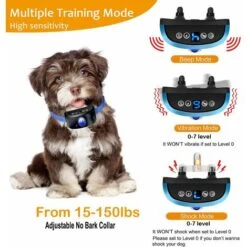 Collare Di Controllo Per Cani LITZEE, Collare Di Addestramento Automatico Con Modalità Rumore / Vibrazione / Urto, 7 Livelli Di Sensibilità, Ricaricabile E Impermeabile Per Cani Di Piccola, Media E Gr -Cibi per cani in Italia 30854923 3