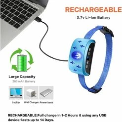 Collare Per Cani LITZEE, Collare Di Addestramento Automatico Con Modalità Suono / Vibrazione / Shock, 7 Livelli Di Sensibilità, Ricaricabile E Impermeabile Per Cani Di Piccola, Media E Grande Taglia. -Cibi per cani in Italia 30854924 4