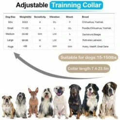 Collare Per Cani LITZEE, Collare Di Addestramento Automatico Con Modalità Suono / Vibrazione / Shock, 7 Livelli Di Sensibilità, Ricaricabile E Impermeabile Per Cani Di Piccola, Media E Grande Taglia. -Cibi per cani in Italia 30854924 5