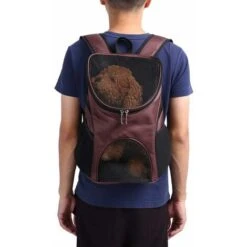 Zaino Dog Carrier, Sistema Vivavoce, Ventilazione Regolabile, Mani Per Camminare, Escursionismo, Viaggio, Doppia Borsa A Tracolla Per Trasportare Cane, Cane -Cibi per cani in Italia 30854945 2