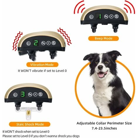 Collare Per Cani LITZEE, Collare Di Addestramento Automatico Con Modalità Rumore / Vibrazione / Urti, 7 Livelli Di Sensibilità, Ricaricabile E Impermeabile Per Cani Di Piccola, Media E Grande Taglia 5 Collare Per Cani LITZEE, Collare Di Addestramento Automatico Con Modalità Rumore / Vibrazione / Urti, 7 Livelli Di Sensibilità, Ricaricabile E Impermeabile Per Cani Di Piccola, Media E Grande Taglia - immagine 3
