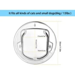 Trappola Per Gatti Opaca A 4 Vie Con Serratura, Trappola Per Gatti Per Gatti E Piccoli, Facile Da Installare E Utilizzare, Adatta Per Vetro, Legno, Mattoni, Porte E Finestre (trasparente) -Cibi per cani in Italia 30855046 4