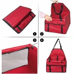 Seggiolino Auto Per Cani O Gatti, Borsa Per Cani, Copertura Impermeabile In Tessuto Oxford Con Cintura Di Sicurezza Da Viaggio Per Chinot (rosso) -Cibi per cani in Italia 30855055 5