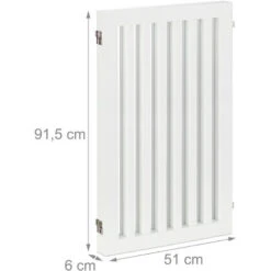 Relaxdays Griglia In Legno, Regolabile, Cancelletto Per Cani, Divisorio Per Bambini, Camino & Stufa, 91,5x154cm, Bianco -Cibi per cani in Italia 31797670 5