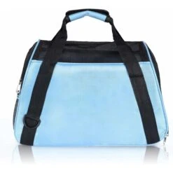 Borsa Da Trasporto Pieghevole Per Cani Di Piccola Taglia E Gatti Con Cerniera Di Sicurezza Azzurro -Cibi per cani in Italia 33293968 5