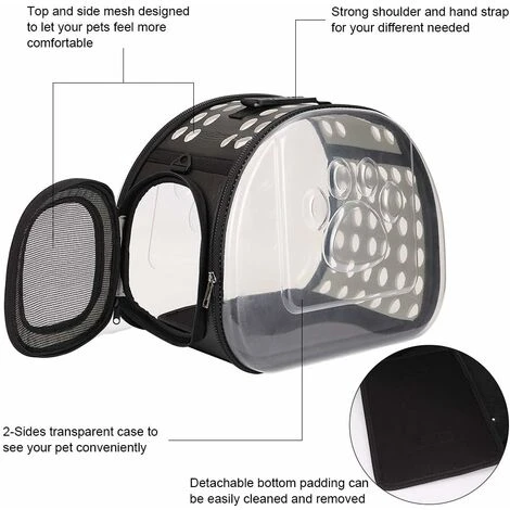 Borsa Da Trasporto Per Gatto, Cane E Altri Animali Domestici Borsa Leggera E Traspirante Con Tracolla Per Viaggio Borsa Portatile Per Animali Domestici Cestini Da Trasporto Per Vagone Aereo 7 Borsa Da Trasporto Per Gatto, Cane E Altri Animali Domestici Borsa Leggera E Traspirante Con Tracolla Per Viaggio Borsa Portatile Per Animali Domestici Cestini Da Trasporto Per Vagone Aereo - immagine 5